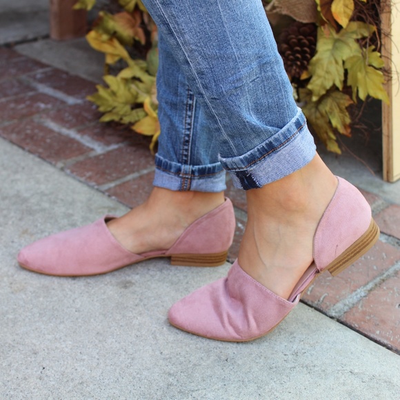 🚨LAST PAIR//The Sylvia// Rose faux suede flat - Picture 7 of 8